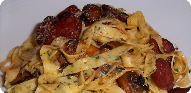 Chorizo Tagliatelle Recipe Cook Nights by Babs and Despinaki