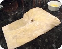 Cod in Filo Pastry with Leek & Bacon Sauce Recipe