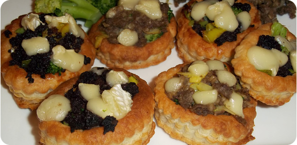 Haggis & Black Pudding Vol-au-vents Cook Nights by Babs and Despinaki