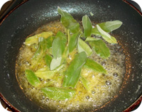 Leek & Mushroom Ravioli with Sage Butter
