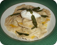 Leek & Mushroom Ravioli with Sage Butter