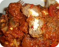 Meatballs Stuffed with Feta Tortellini Recipe