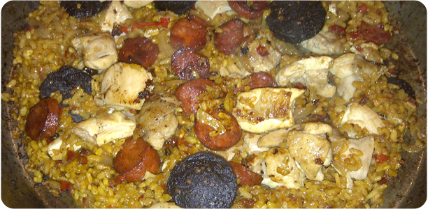 Black Pudding and Chicken Paella Recipe Cook Nights by Babs and Despinaki