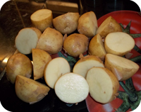 Papoutsakia with Lemon Potatoes