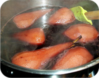 Pears Poached in Red Wine and Port
