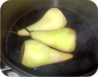 Pears Poached in Red Wine and Port