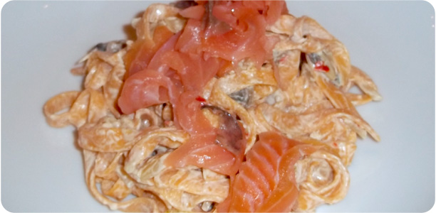 Salmon Tagliatelle Recipe Cook Nights by Babs and Despinaki