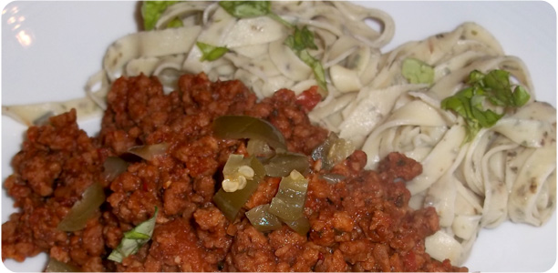 Herb Pasta with Quorn Bolognese Recipe Cook Nights by Babs and Despinaki