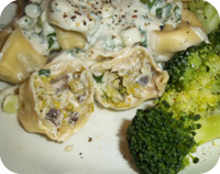 Vegetable Tortellini & Creamy Sauce Recipe